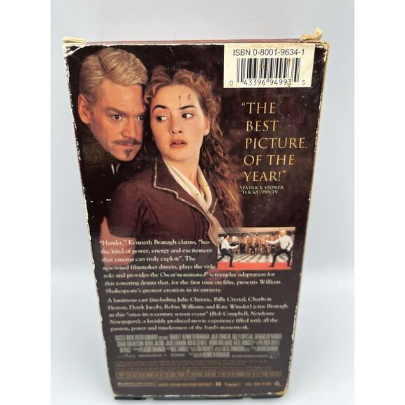 Hamlet VHS 2 Tape Shakespeare New Kate Winslet Billy Crystal Robin Williams - Picture 4 of 6